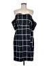 JOA Plaid Blue Casual Dress Size L - photo 1