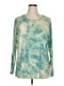 Logo Layers Tie-dye Teal Long Sleeve Top Size 1X - photo 1