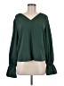 Aqua 100% Polyester Green Long Sleeve Blouse Size M - photo 1