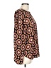 Ann Taylor LOFT 100% Polyester Brown Long Sleeve Blouse Size L - photo 4