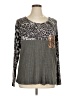 7th Roy Animal Print Gray Pullover Sweater Size XL - photo 1