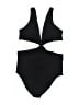 Aerie Solid Black One Piece Swimsuit Size Lg Long - photo 1
