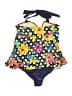 Torrid Floral Yellow One Piece Swimsuit Size 2X Plus (2) - photo 2