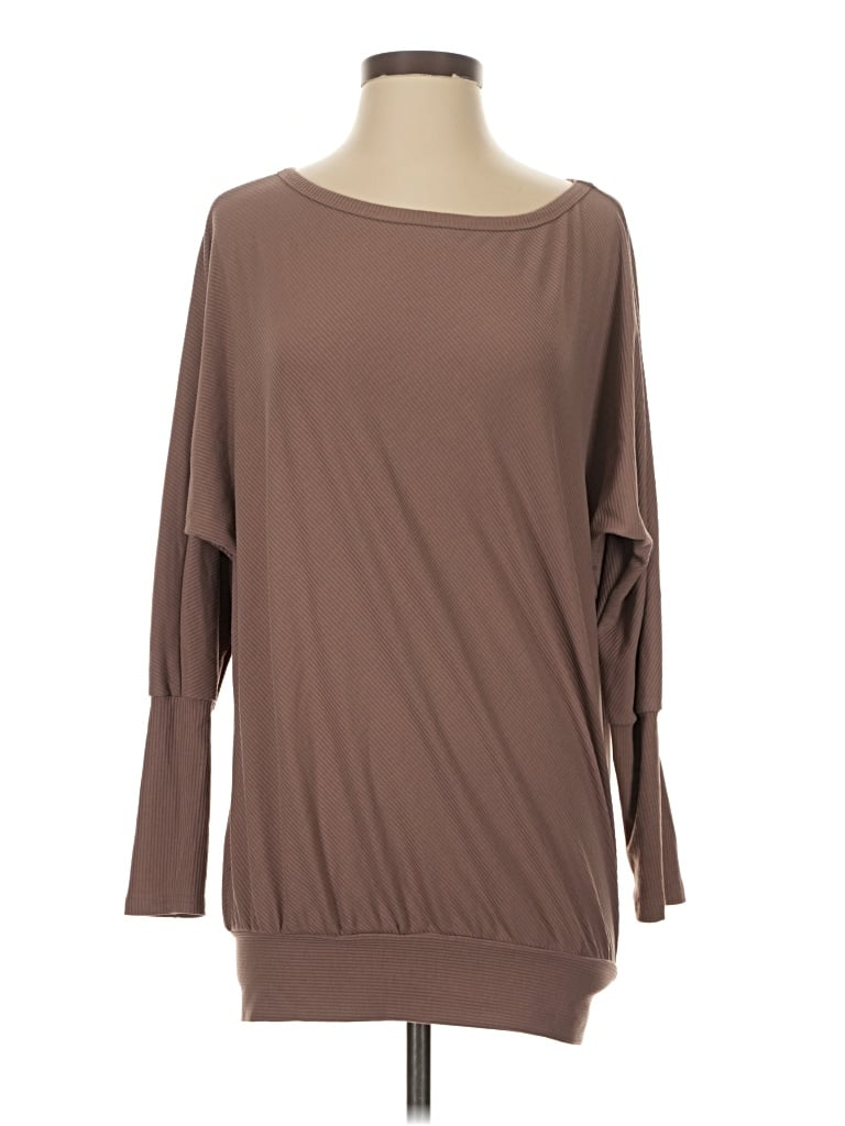 Pre-owned Exlura 3/4 Sleeve T-shirt In Brown