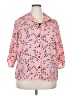 George 100% Polyester Print Pink 3/4 Sleeve Blouse Size 2X - photo 1
