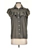 Koch 100% Polyester Gray Short Sleeve Blouse Size S - photo 1