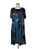 Unbranded Graphic Blue Teal Casual Dress Size XXL (estimated) - photo 1