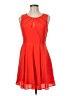 Express 100% Polyester Solid Orange Cocktail Dress Size 6 - photo 1