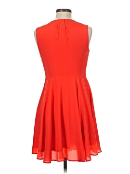 open lace back dress Orange Floral Dress - Backless Mini Dress