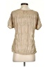 Cache 100% Polyester Tan Short Sleeve Blouse Size XS - photo 2
