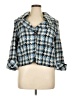 Ellen Tracy Houndstooth Blue Blazer Size 14 - photo 1