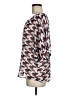 Mi ami 100% Polyester Silver Red 3/4 Sleeve Blouse Size M - photo 5