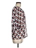 Mi ami 100% Polyester Silver Red 3/4 Sleeve Blouse Size M - photo 4