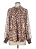 Torrid Floral Brown Pink Long Sleeve Blouse Size Med Plus (00) - photo 1