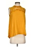 Elodie 100% Polyester Yellow Sleeveless Blouse Size S - photo 1