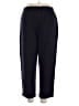 Kathie Lee 100% Polyester Solid Blue Black Casual Pants Size 16 - photo 2