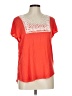 Tantrums 100% Rayon Orange Short Sleeve Blouse Size L - photo 1