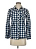 Gap Outlet 100% Cotton Plaid Blue Long Sleeve Button-Down Shirt Size XS - photo 1