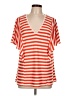 W by Worth Orange Short Sleeve Top Size L - photo 1