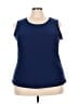 Dennis by Dennis Basso Blue Sleeveless Blouse Size 2X - photo 1