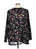 Logo Layers Floral Black Long Sleeve Blouse Size 5X - photo 1