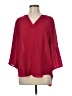 Chaus 100% Polyester Red 3/4 Sleeve Blouse Size M - photo 1