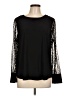 Anne Klein 100% Polyester Black Long Sleeve Top Size L - photo 1