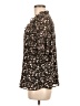 Pleione 100% Polyester Floral Black Short Sleeve Blouse Size M - photo 5
