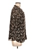 Pleione 100% Polyester Floral Black Short Sleeve Blouse Size M - photo 4