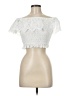 Aqua White Short Sleeve Top Size M - photo 1