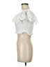 Aqua White Short Sleeve Top Size M - photo 5