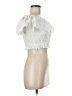 Aqua White Short Sleeve Top Size M - photo 4