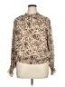 Ophelia Roe 100% Polyester Floral Ivory Long Sleeve Blouse Size 1X - photo 1