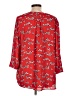 dalia 100% Polyester Red 3/4 Sleeve Blouse Size L (estimated) - photo 2