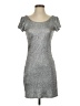 Honey Punch 100% Polyester Metallic Silver Cocktail Dress Size S - photo 1