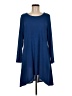 Chico's Solid Blue Casual Dress Size Med (1) - photo 1