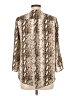 UK 2 LA 100% Polyester Animal Print Gold 3/4 Sleeve Blouse Size L - photo 2