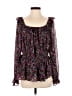 Torrid 100% Polyester Purple Black Long Sleeve Blouse Size (3) - photo 1