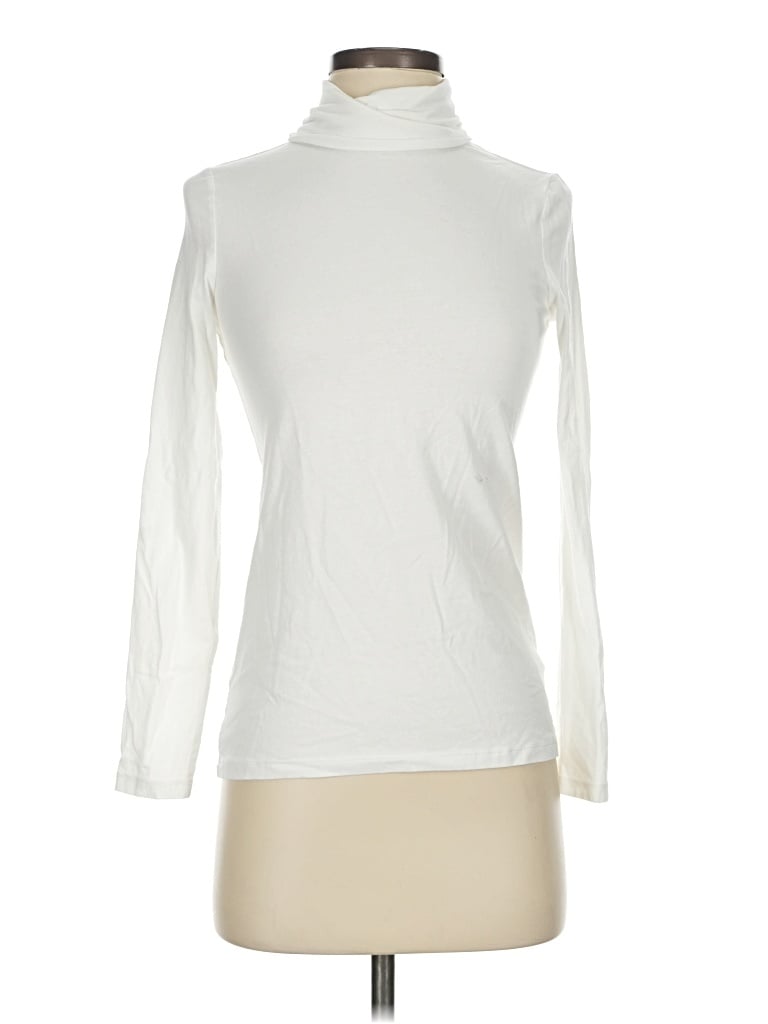 Pre-owned Talbots Turtleneck Sweater In White