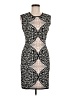 BCBGMAXAZRIA Graphic Black Cocktail Dress Size M - photo 1