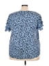 Lane Bryant 100% Polyester Polka Dots Blue Short Sleeve Blouse Size 22 - photo 2
