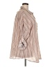 Torrid Stripes Brown 3/4 Sleeve Button-Down Shirt Size 3X Plus (3) - photo 4