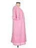 Unbranded 100% Polyester Solid Pink Casual Dress Size L - photo 4