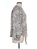 INC International Concepts 100% Polyester Animal Print Gray Long Sleeve Blouse Size 10 - photo 4