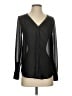Rock & Republic 100% Polyester Black Long Sleeve Blouse Size XS - photo 1
