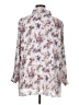 Joan Rivers 100% Polyester Floral Ivory Purple 3/4 Sleeve Blouse Size 1X - photo 2