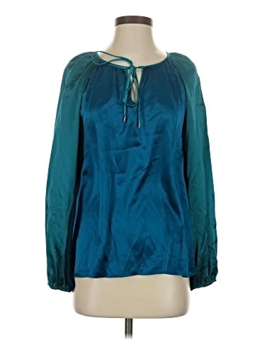 Elie Tahari Long Sleeve Silk Top (view 1)