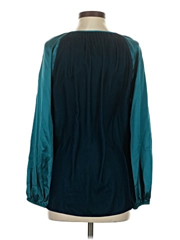 Elie Tahari Long Sleeve Silk Top (view 2)