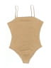 Miss Sparkling 100% Polyester Tan Bodysuit Size L - photo 1