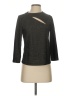 DKNY Gray Black 3/4 Sleeve Top Size S - photo 1